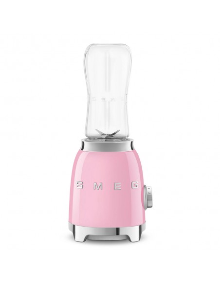 Batidora de Vaso - Smeg PBF01PKEU, 300 W, 0.6 litros, Rosa, Portátil