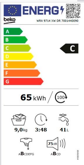 Etiqueta de Eficiencia Energética - WRA 9714 XW DR