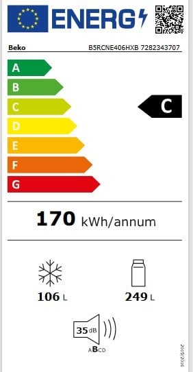 Etiqueta de Eficiencia Energética - B5RCNE406HXB