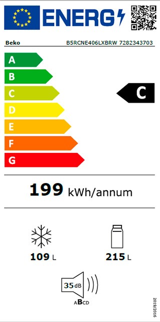 Etiqueta de Eficiencia Energética - B5RCNE406LXBRW