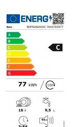 Etiqueta de Eficiencia Energética - BDFN26640XC