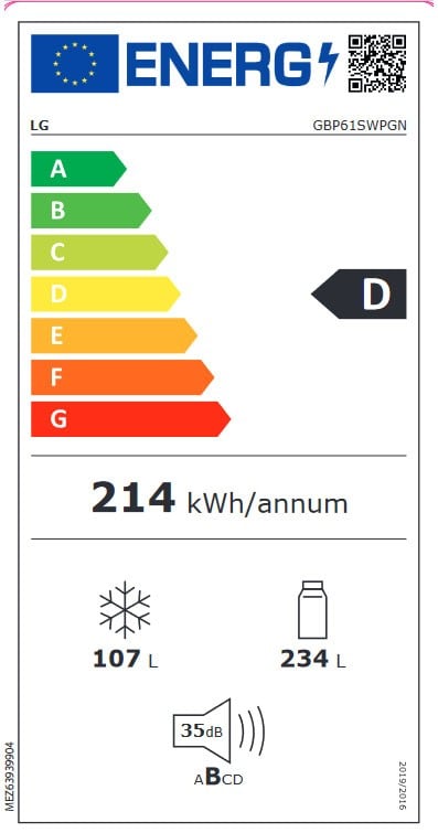 Etiqueta de Eficiencia Energética - GBP61SWPGN