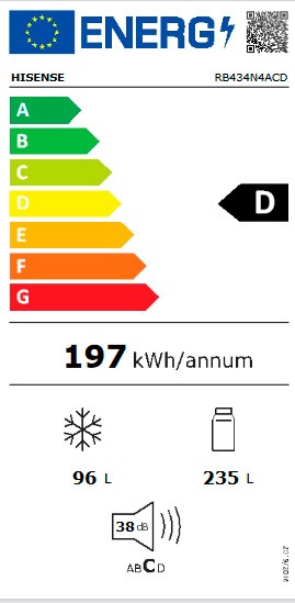 Etiqueta de Eficiencia Energética - RB434N4ACD