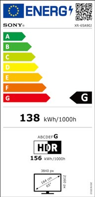 Etiqueta de Eficiencia Energética - XR65A90JAEP