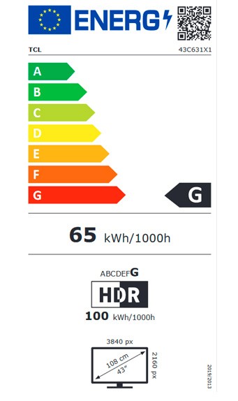 Etiqueta de Eficiencia Energética - 43C631