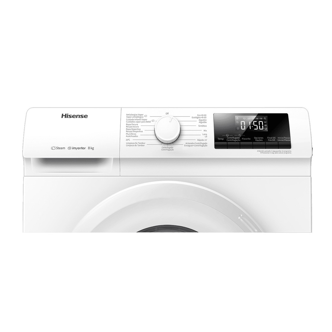 LAVADORA HOMETECH 8 KG WMTL800WH-MDA BLANCA