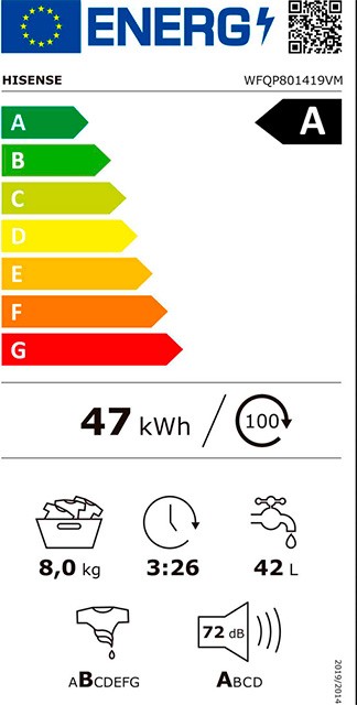 Etiqueta de Eficiencia Energética - WFQP801419VM