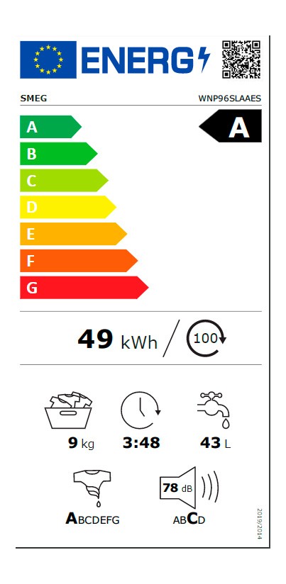 Etiqueta de Eficiencia Energética - WNP96SLAAES