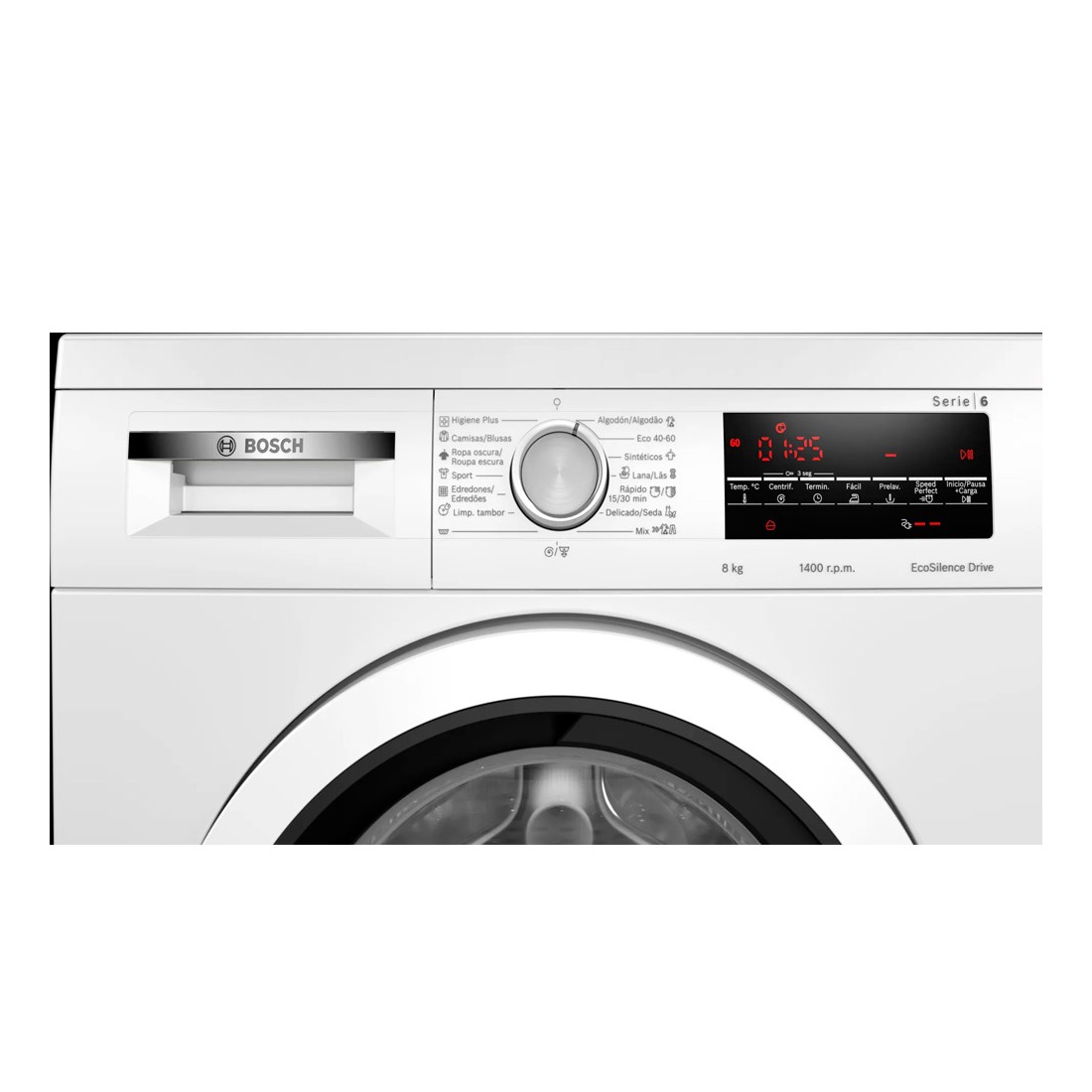 Lavadora Libre Instalación Bosch WUU28T63ES, 8 Kg y 1400 RPM, Blanco