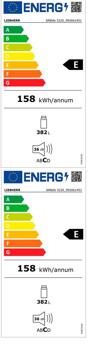 Etiqueta de Eficiencia Energética - XRFsf 5225