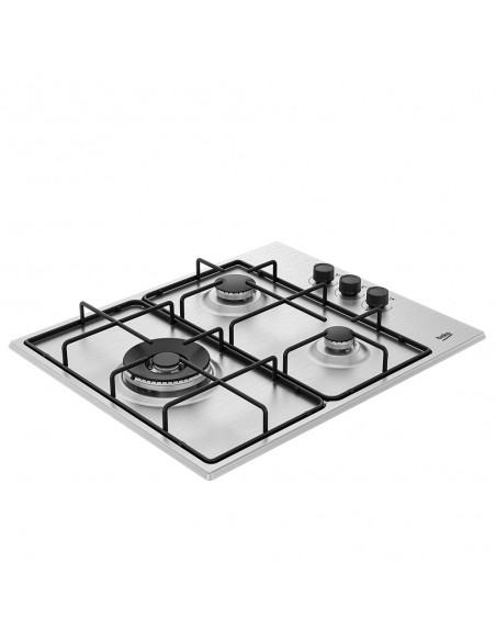 Placa Gas - Beko HIGG 63113 SX, Tres...