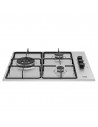 Placa Gas - Beko HIGG 63113 SX, Tres Fuegos, 61  cm, Butano, Inyectores Gas Natural