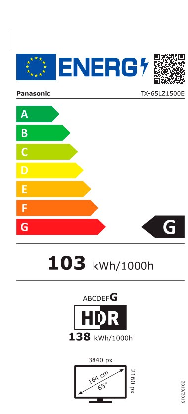 Etiqueta de Eficiencia Energética - TX65LZ1500E