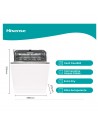 Lavavajillas Integrable - Hisense HV643D60, 16 servicios, 44 dB, 60cm