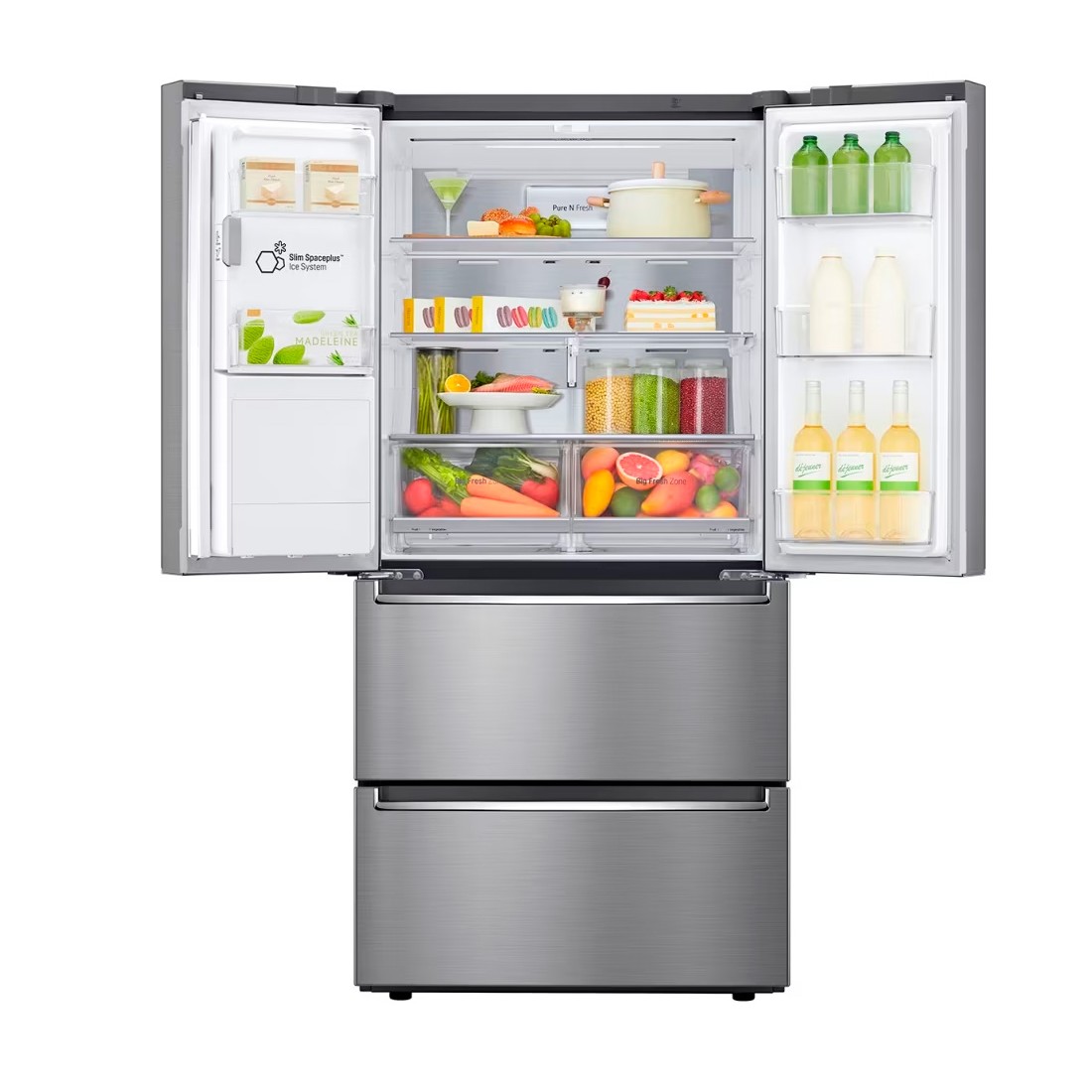 Frigorífico Multidoor - LG GMB844PZFG, No Frost, 530 litros, 1.79 metros,  Ancho 83cm, Inox