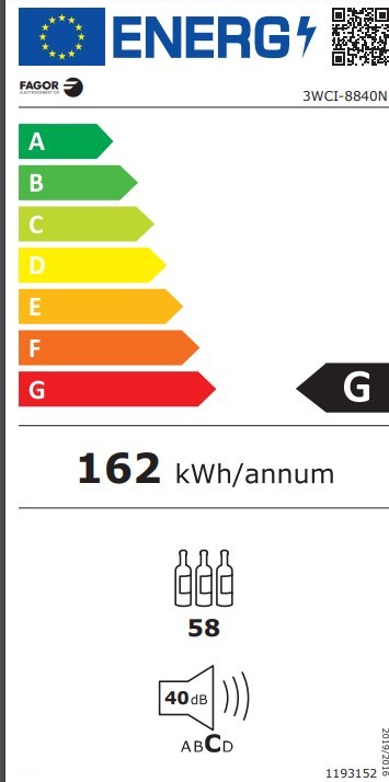 Etiqueta de Eficiencia Energética - 3WCI-8840N