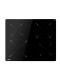 Placa Polivalente Vitrocerámica - Teka TTC 64010 CRD, 4 Zonas de Cocción, 60 cm, Cristal con marco d