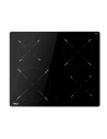 Placa Polivalente Vitrocerámica - Teka TTC 64010 CRD, 4 Zonas de Cocción, 60 cm, Cristal con marco de acero inoxidable