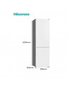 Combi Libre Instalación - Hisense RB440N4GWD, No-Frost, 2.00 metros, Cristal Blanco