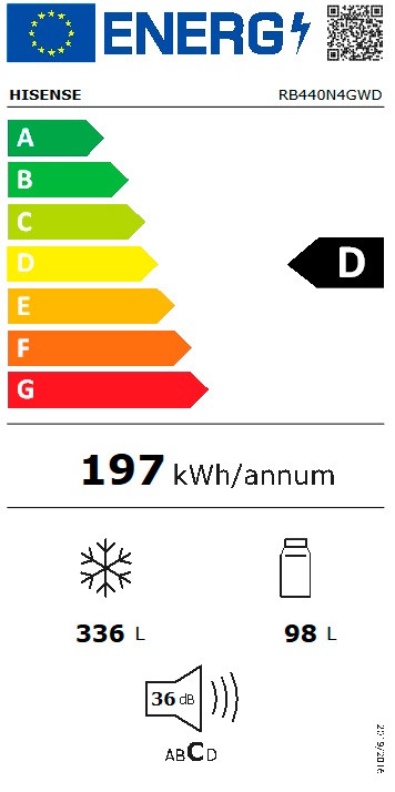 Etiqueta de Eficiencia Energética - RB440N4GWD