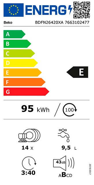 Etiqueta de Eficiencia Energética - BDFN26420XA