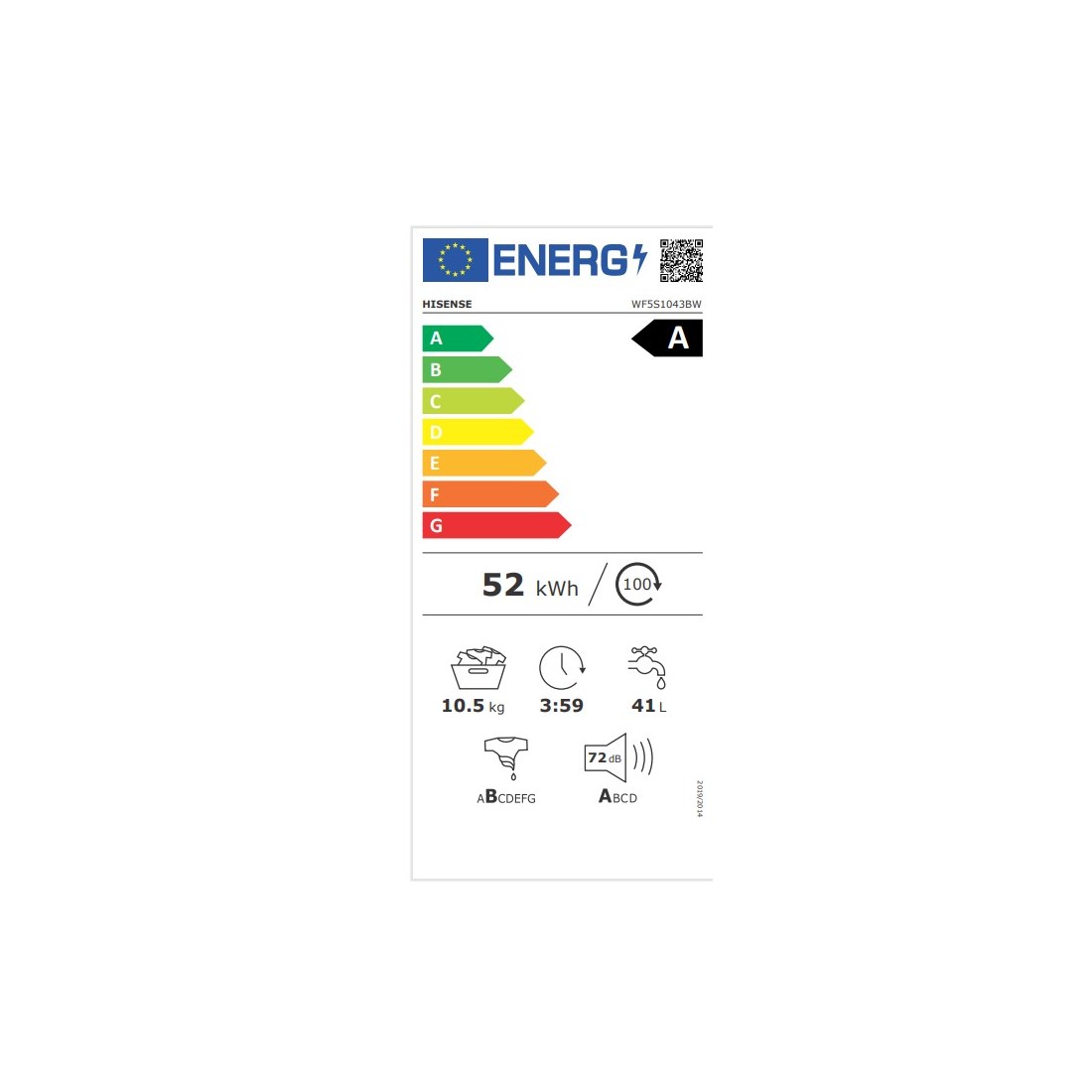 Lavadora Hisense WF5S1045BW