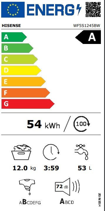 Etiqueta de Eficiencia Energética - WF5S1245BW