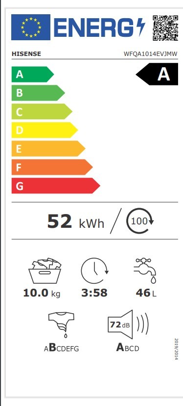 Etiqueta de Eficiencia Energética - WFQA1014EVJMW