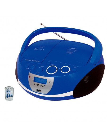 Radio CD - Nevir NVR-480 UB, Azul,...