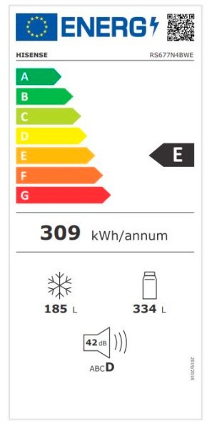 Etiqueta de Eficiencia Energética - RS677N4BWE