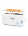 Tostador - Orbegozo TO4500, Cuatro Tostadas, 1400 W, Largo, Blanco