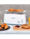 Tostador - Orbegozo TO4500, Cuatro Tostadas, 1400 W, Largo, Blanco