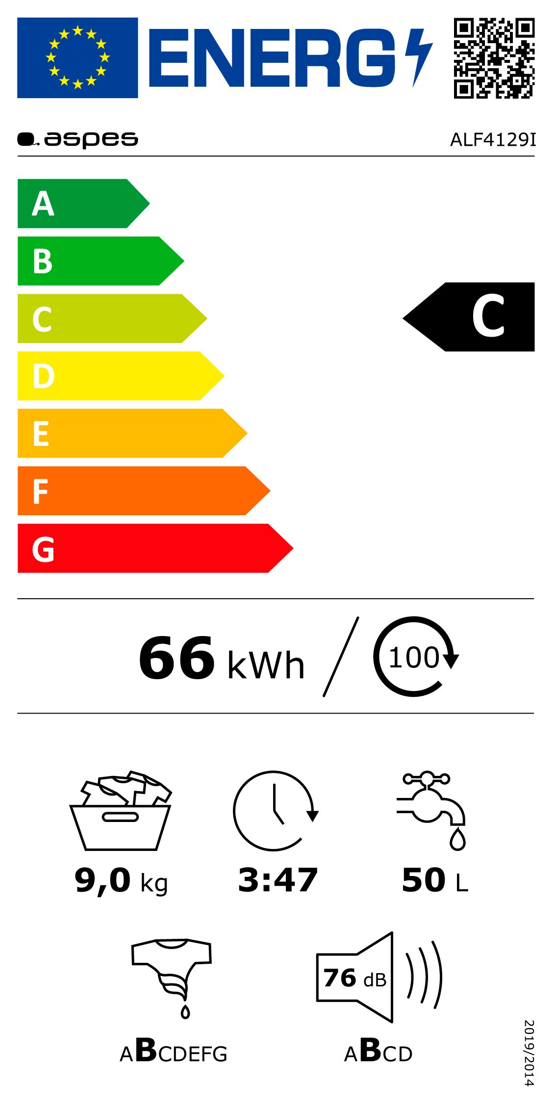 Etiqueta de Eficiencia Energética - ALF4129I