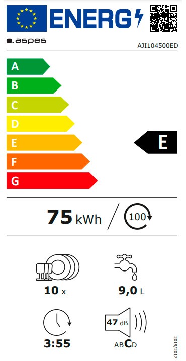 Etiqueta de Eficiencia Energética - AJI104500ED