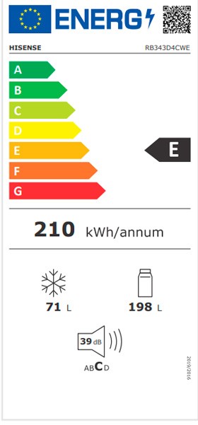 Etiqueta de Eficiencia Energética - RB343D4CWE