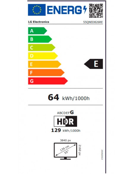 TV LED - LG 55QNED826RE, 55 pulgadas,...