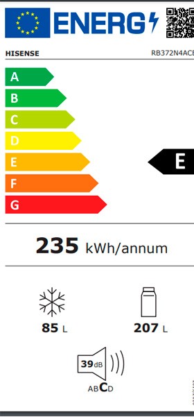 Etiqueta de Eficiencia Energética - RB372N4ACE