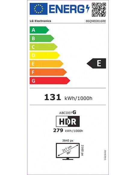 TV LED - LG 86QNED816RE, 86 pulgadas,...