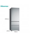 Combi Libre Instalación - Hisense RT641N4AIE, Acero Inoxidable,  200x70 centímetros,  No-Frost