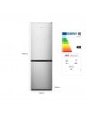 Combi Libre Instalación - Hisense RB390N4ACE , Acero Inoxidable, 1.86 metros,  No-Frost