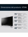 TV LED - Sony KD-55X75WL, 55 pulgadas, Procesador X1 4K, Google TV, HDR, Soporte de 2 posiciones