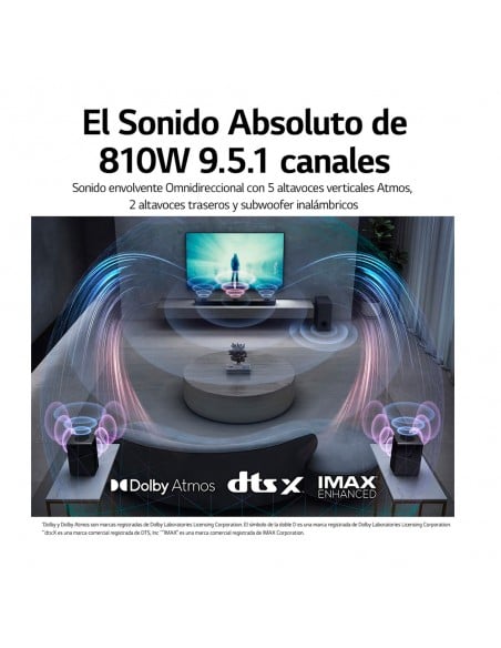Barra de Sonido - LG S95QR, 810 W,...