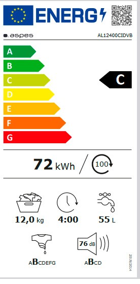 Etiqueta de Eficiencia Energética - AL12400CIDVB