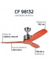 Ventilador Techo  - Orbegozo CF98132, Madera, 132cm, Madera