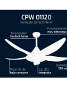 Ventilador Techo - Orbegozo CPW01120, LED, 120 cm, Wi-Fi