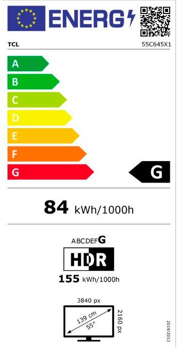 Etiqueta de Eficiencia Energética - 55C649