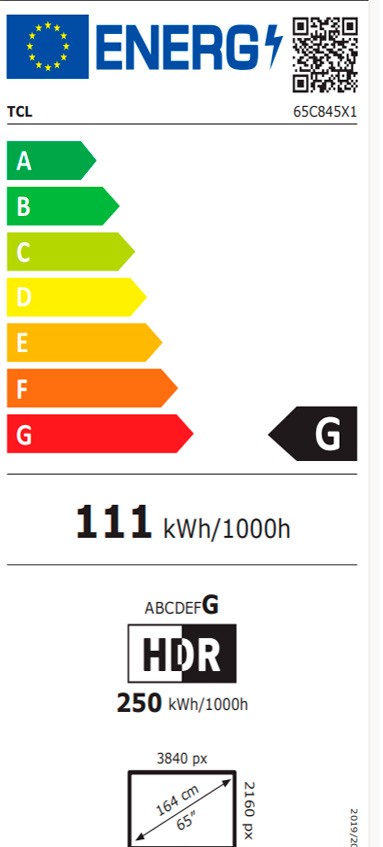 Etiqueta de Eficiencia Energética - 65C845