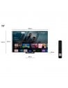 TV QLED - TCL 75C745, 75 pulgadas, 4K HDR10+, Google TV, Game Master
