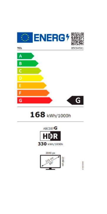 Etiqueta de Eficiencia Energética - 85C649