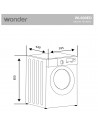 Lavadora Libre Instalación -  Wonder WL6000ED, 6 kg, 1000 RPM, Blanco
